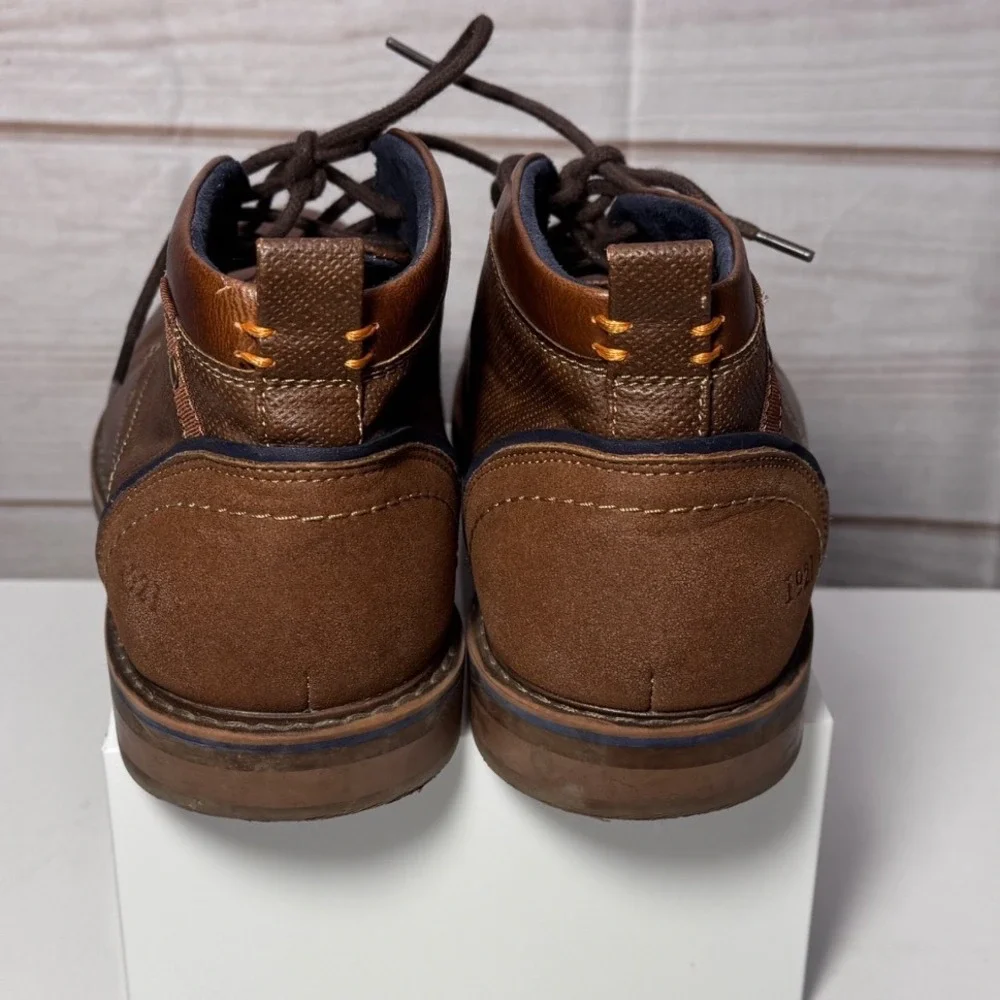 Freeman Brent Brown Chukka Boots Mens 8.5M Memory Foam Lace Up F218001